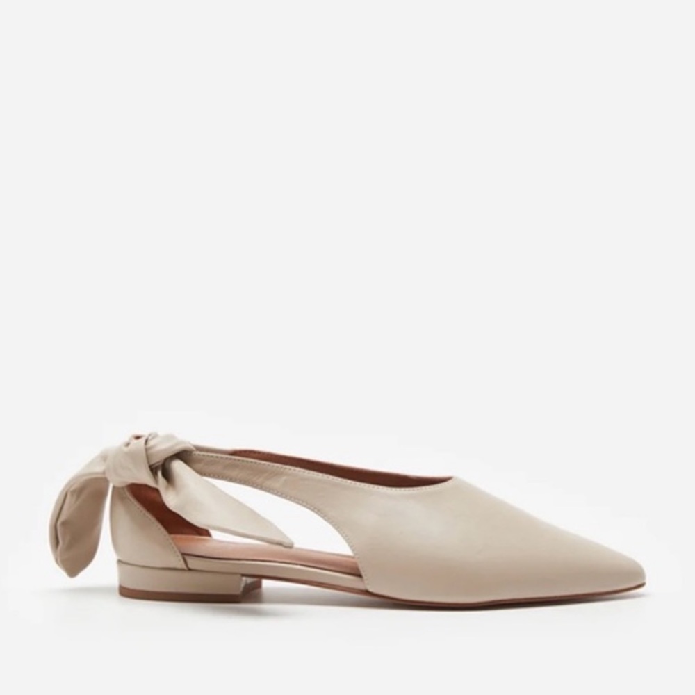 Flattered Cream Flats with Bow Detail